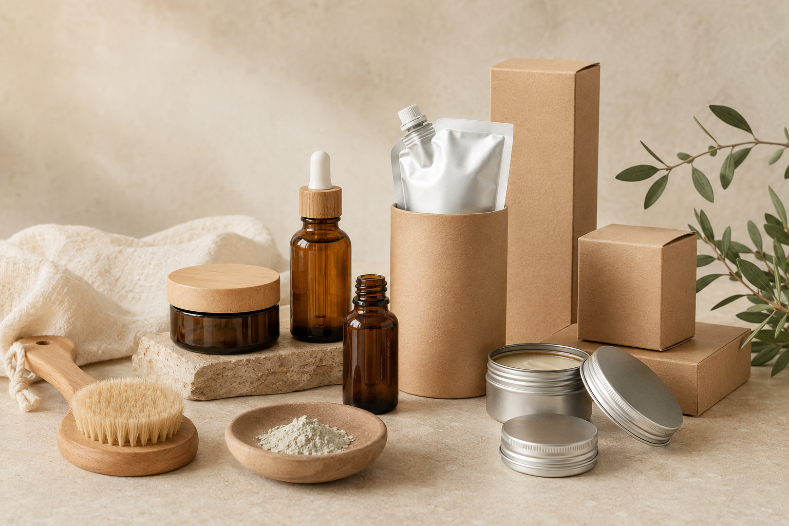 Cosmétiques écoresponsables et emballages durables